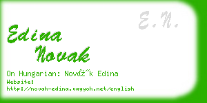edina novak business card